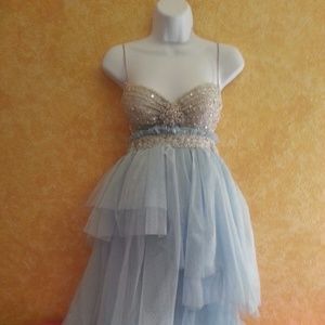 Something Blue Boho Babydoll Dress